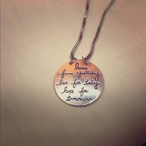 Double-sided Quote necklace